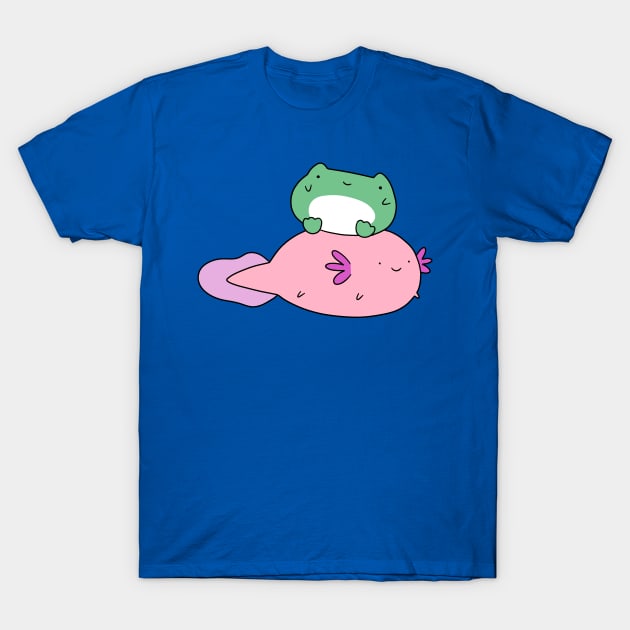 Little Frog and Axolotl T-Shirt by saradaboru